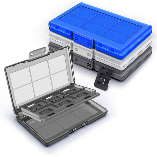 For Nintendo Switch / Switch Oled 12-in-1 Game Card Box Protective Case(Black) - Holder by buy2fix | Online Shopping UK | buy2fix