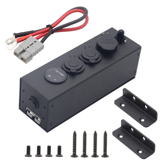 USB Voltmeter Cigarette Lighter Socket With Switch Power Box For Car And Ship, Model: AOS3515-50A-Z With 30CM Cable by buy2fix