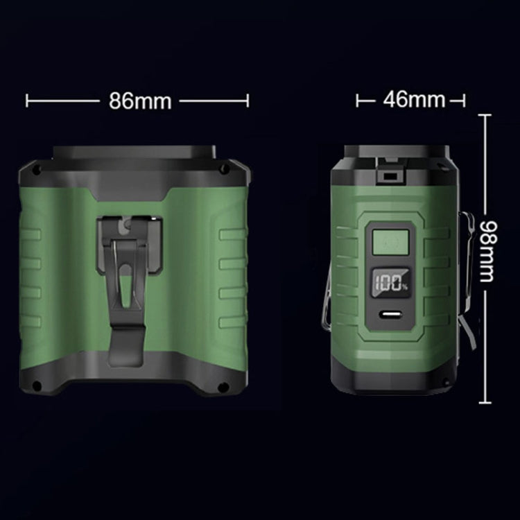 10000mAh Portable Hanging Waist Outdoor USB Fan High Wind Power Mini Fan(Orange Red) by buy2fix