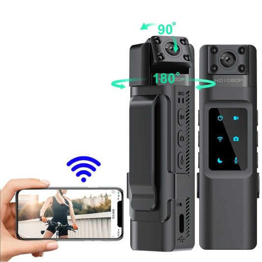 WIFI HD Night Vision Chest-Worn Work Recorder Cycling Camera, Model: L13+64G TF Card+Bracket by buy2fix