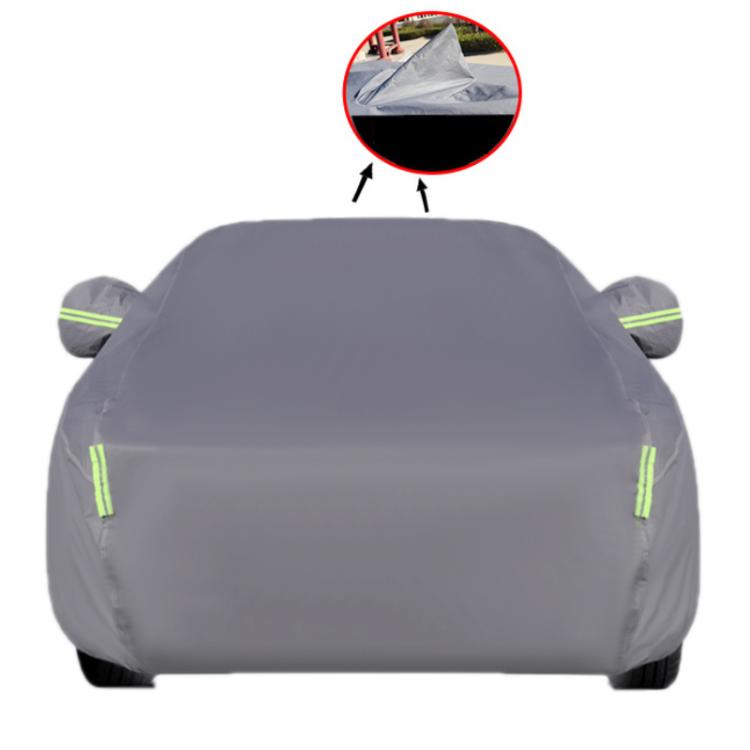 Sedan Car EVA Plus Velvet Thickened Heat Insulation Sunshade With Shark Fin, Size: L 4.6x1.70x1.45m - PE Material by buy2fix | Online Shopping UK | buy2fix