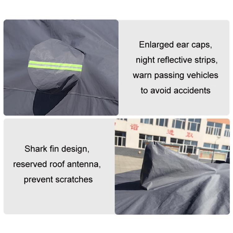 Sedan Car EVA Plus Velvet Thickened Heat Insulation Sunshade With Shark Fin, Size: L 4.6x1.70x1.45m - PE Material by buy2fix | Online Shopping UK | buy2fix