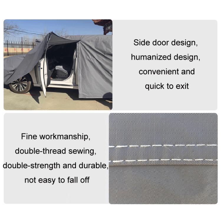 Sedan Car EVA Plus Velvet Thickened Heat Insulation Sunshade With Shark Fin, Size: L 4.6x1.70x1.45m - PE Material by buy2fix | Online Shopping UK | buy2fix
