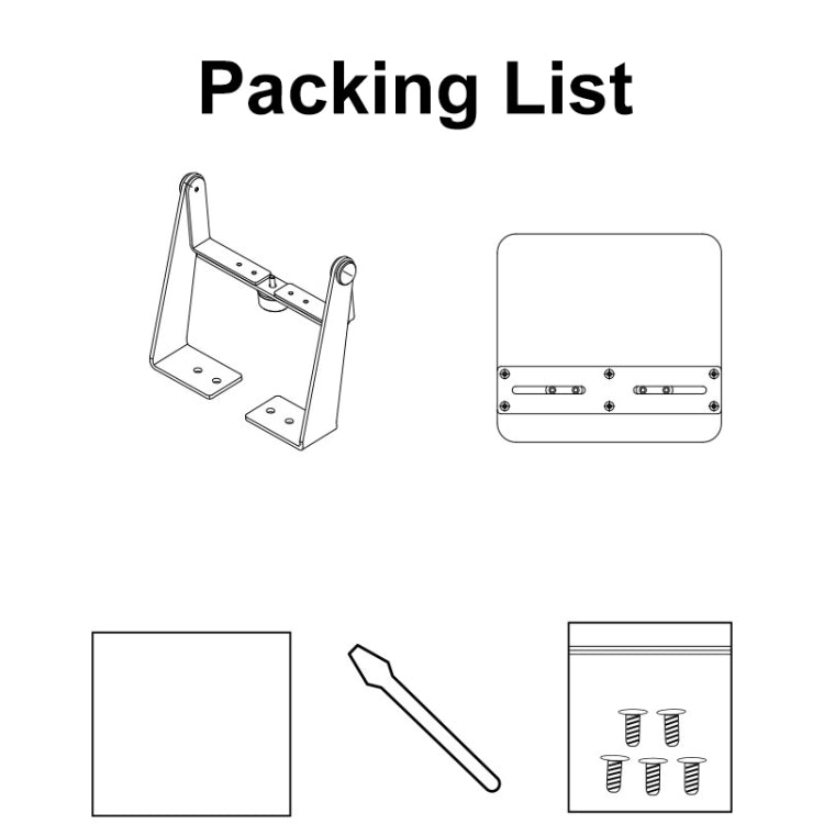 Punch-free Desktop Metal Adjustable Projector Stand(Black) by buy2fix