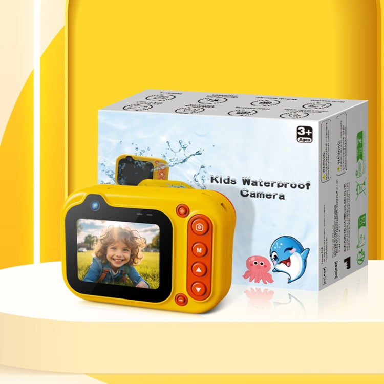 D60 3m Waterproof 2K HD 10X 2.4-inch Outdoor Photo Video Recording Children Mini Camera(Yellow) by buy2fix