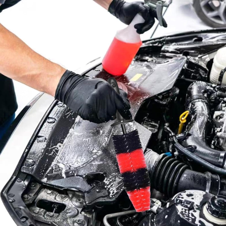 11pcs /Set Car Wash Cleaning Gap Detail Short Handle Brush(Red) by buy2fix