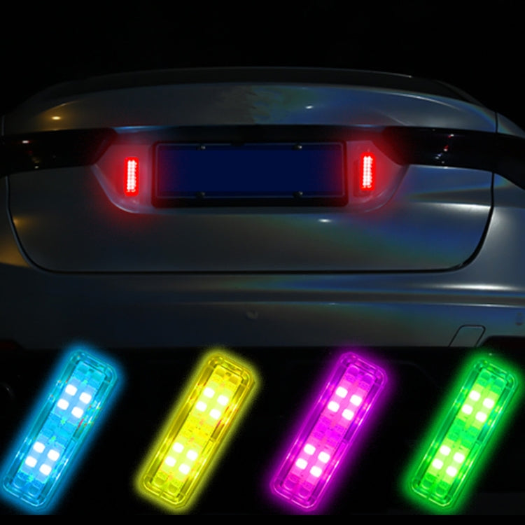 Solar Car Warning Double-Row Flashing Lights, Color: Colorful by buy2fix