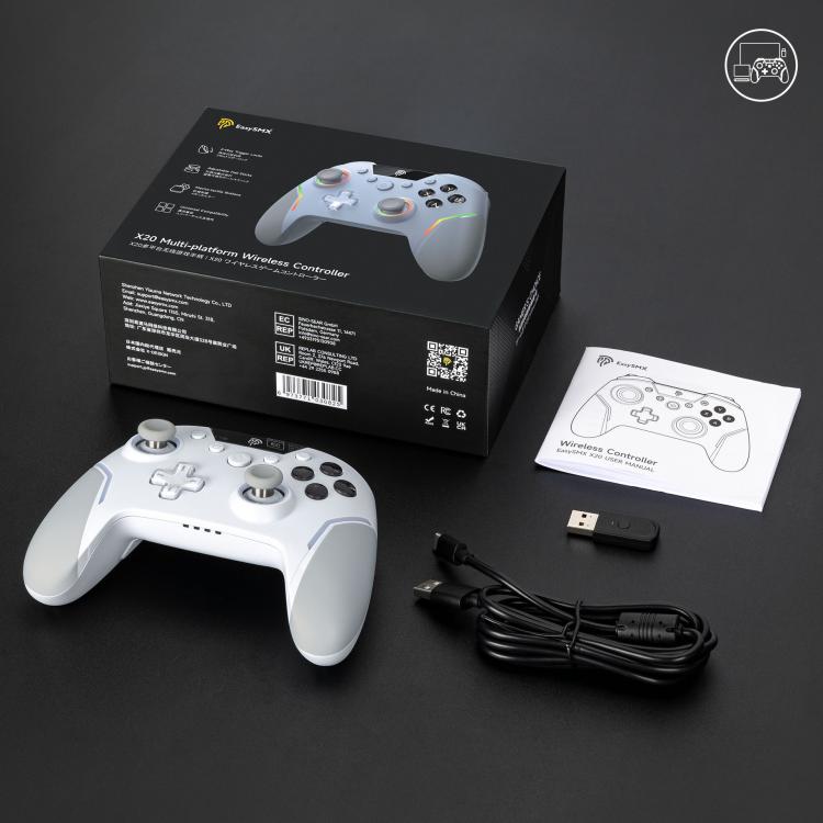 EasySMX X20 Wireless Enhanced RGB Controller For PC/NS/TV/Phone/Laptop(White) - Controller Gamepad by EasySMX | Online Shopping UK | buy2fix