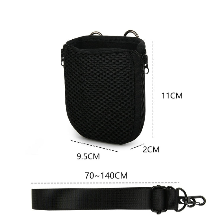 For JBL Go 4 / Go 3 / Clip 5 Speaker Shoulder Bag Mesh Opening Mouth EVA Carrying Case(Black) - Protective Case by buy2fix | Online Shopping UK | buy2fix