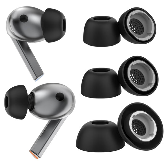 For Samsung Galaxy Buds3 Pro AhaStyle WG173 Earphone Silicone Earbuds, Size: M(Black) - Anti-dust & Ear Caps by AhaStyle | Online Shopping UK | buy2fix