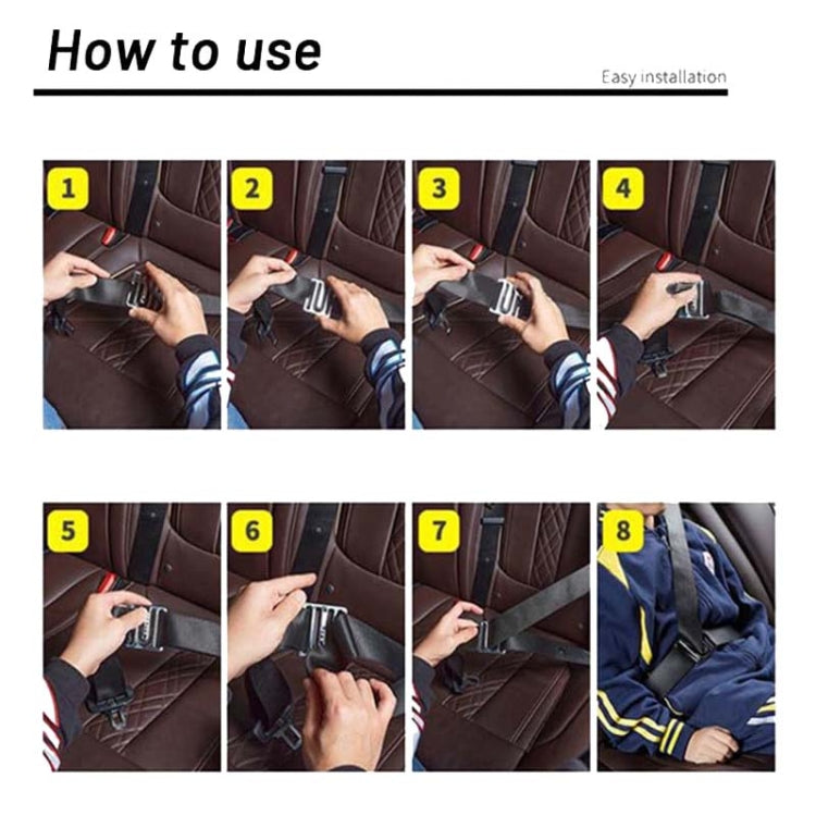 Child Car Seat Belt Adjustment Buckle Fixed Limiter(Iron Gray) by buy2fix