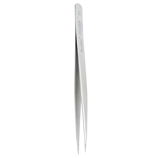 ProsKit 1PK-105T Stainless Steel Anti-magnetic Tweezer Precision Straight Pointed Pincette 140mm by ProsKit
