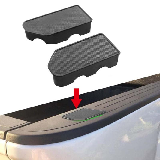 1pair Rear Tailgate Hole Plug Cover Modification Accessories For Chevrolet Silverado 2019-2021(Black) by buy2fix