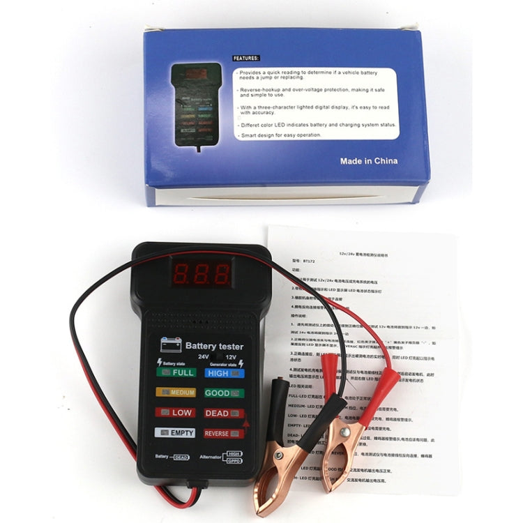 12/24V Battery Tester Car Battery Checker Electricity Capacity Tester by buy2fix