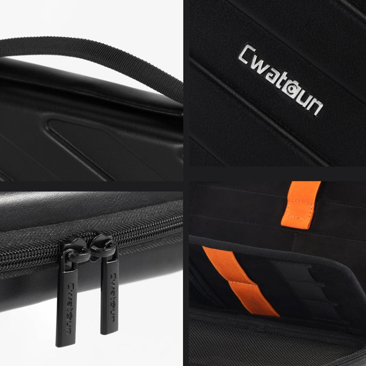 Cwatcun D163 Photography Accessories Organiser EVA Hard Shell Drop-proof Clutch Portable Digital Bag(Black) - Soft Bag by Cwatcun | Online Shopping UK | buy2fix