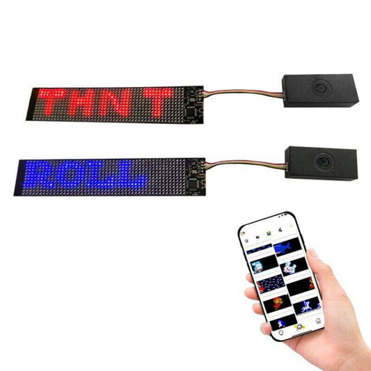 155 X 32mm Hat Backpack Vest Bluetooth LED Flexible Multi-Language Advertising Display Screen(Blue) by buy2fix