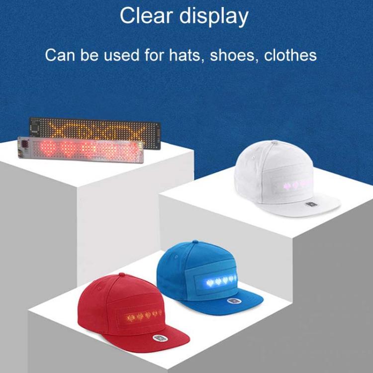 155 X 32mm Hat Backpack Vest Bluetooth LED Flexible Multi-Language Advertising Display Screen(Yellow) by buy2fix