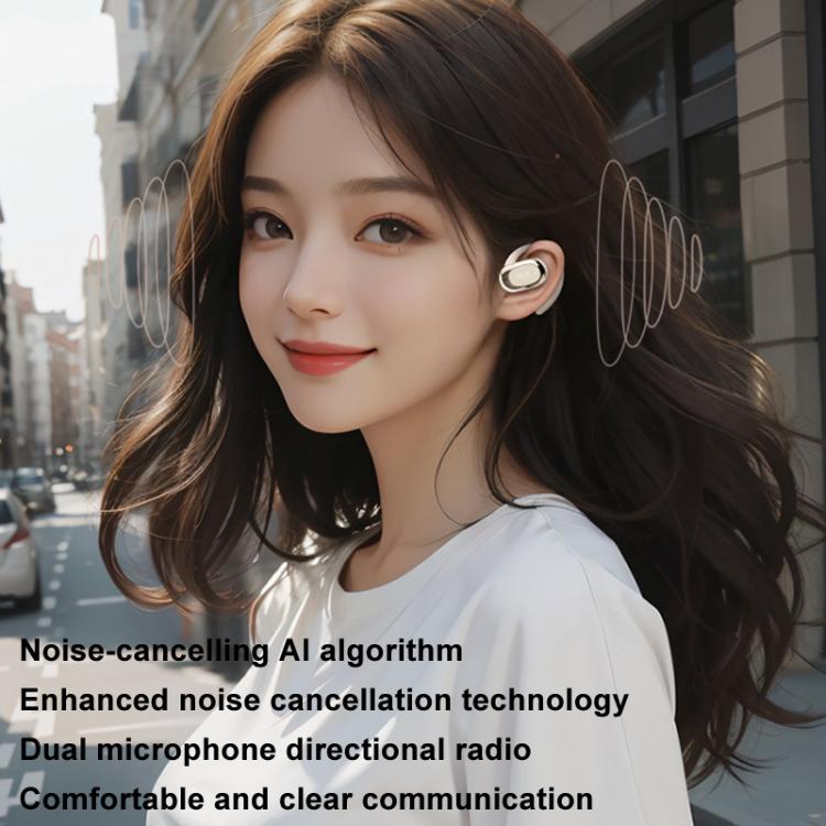 Bone Conduction Wireless Noise Reduction On-Ear Bluetooth Earphones(Black) - Bluetooth Earphone by buy2fix | Online Shopping UK | buy2fix