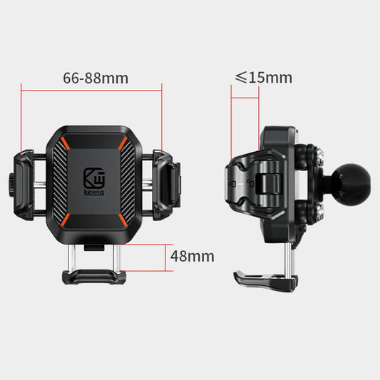 Kewig M33-C2 Outdoor Motorcycle Bike Riding Anti-Theft Shock Absorbing Cell Phone Holder(Mirror Base Model) by Kewig