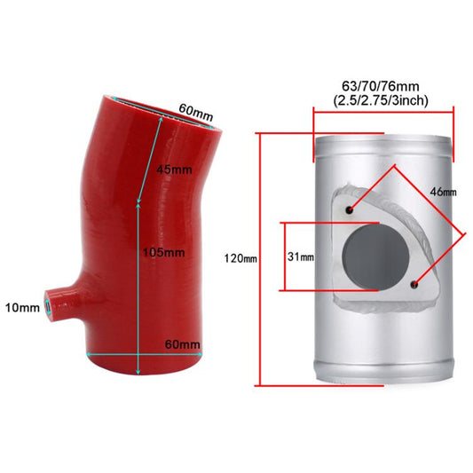 For Mazda 3 / 6 / CX-4 / Axela Car High Flow Cold Air Intake Filter, Specification: 2.5L-76-RD by buy2fix