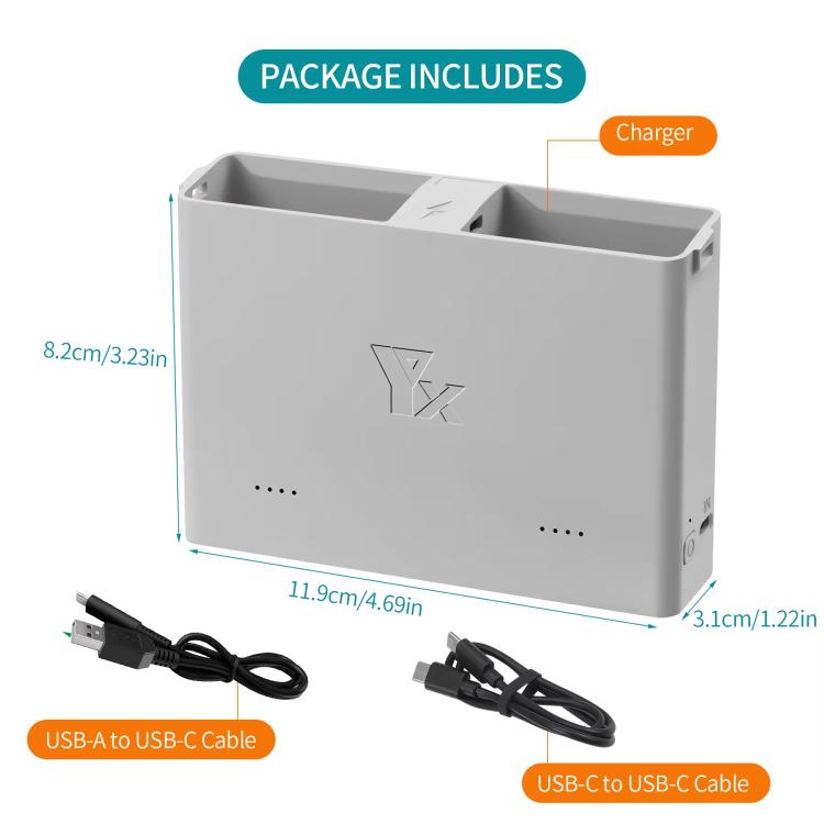 For DJI Mini 4 Pro / Mini 3 Pro / Mini 3 YX Two-Way Charger Battery Manager(Silver) - Other by YX | Online Shopping UK | buy2fix