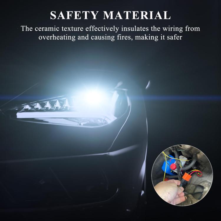 4pcs /Set Car Headlight Cable H4 Three-Plug Base Modification by buy2fix