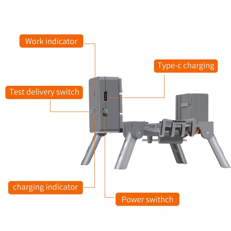 For DJI Air 3S / Air 3 Drone YX Airdrop System Rechargeable Thrower Load 500g(Gray) - Landing Gear by YX | Online Shopping UK | buy2fix
