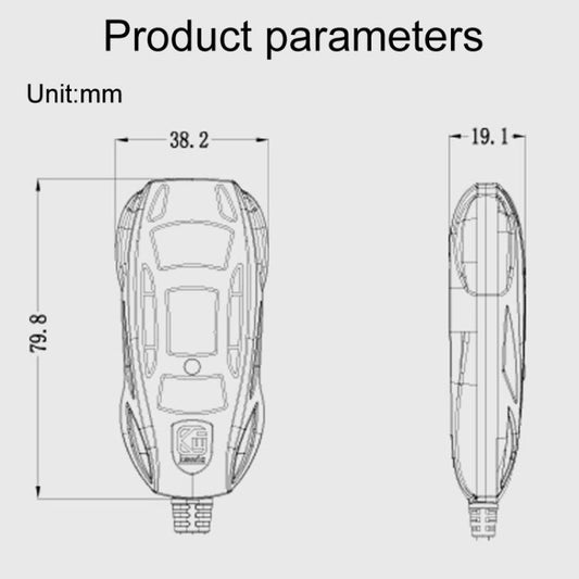 Kewig B12 Motorcycle Lead-Acid Battery Modified Charger(Black) by Kewig