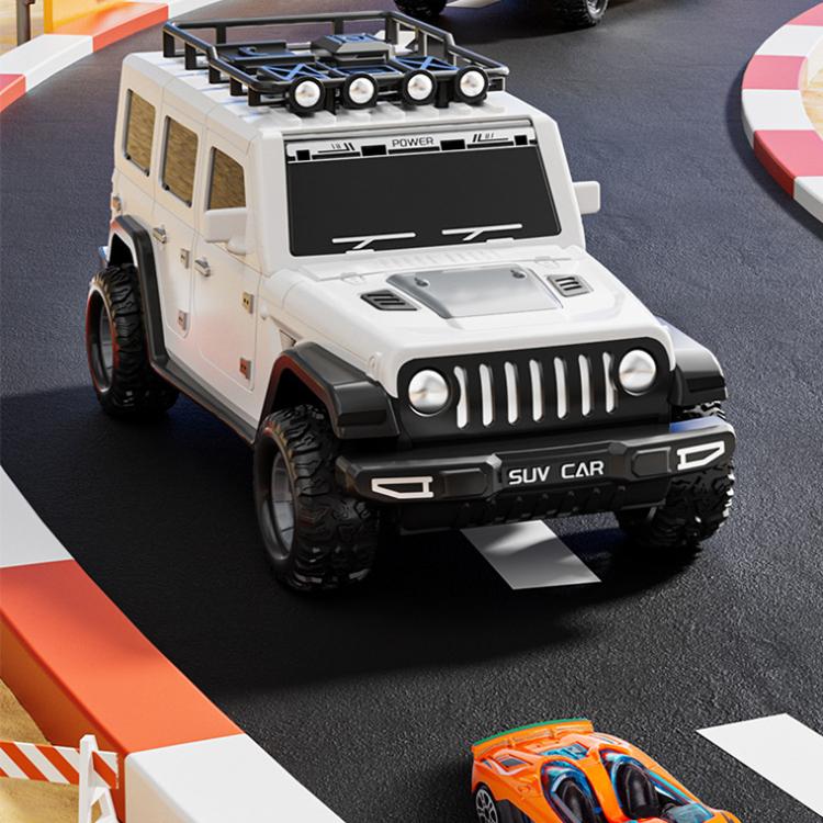 Folding Catapult Car Transformable Track Car Children Simulated Container Storage Car(White) - RC Cars by buy2fix | Online Shopping UK | buy2fix