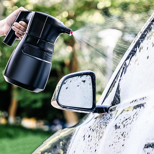 2L Car Washing Electrical Foam Sprayer Rechargeable Pressurized PA Kettle(Black Orange) by buy2fix