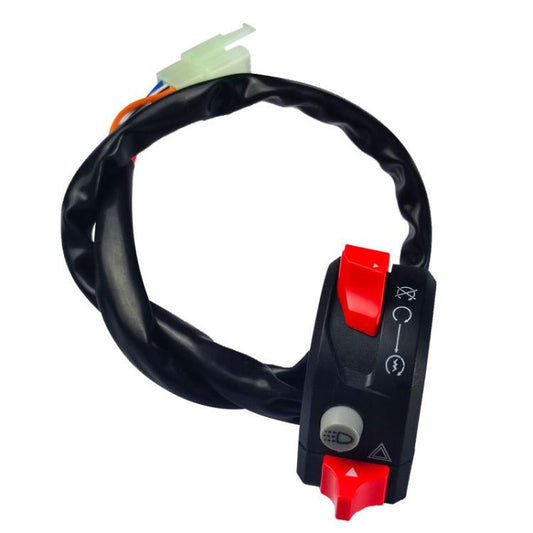 Motorcycle Modification Accessories Handlebar Faucet Start And Stop Double Flash Switch(Black) by buy2fix