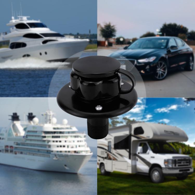 RV Ship Flange Threaded Leak-proof Water Inlet Connector Check Valve, Specifications: Black 3 by buy2fix