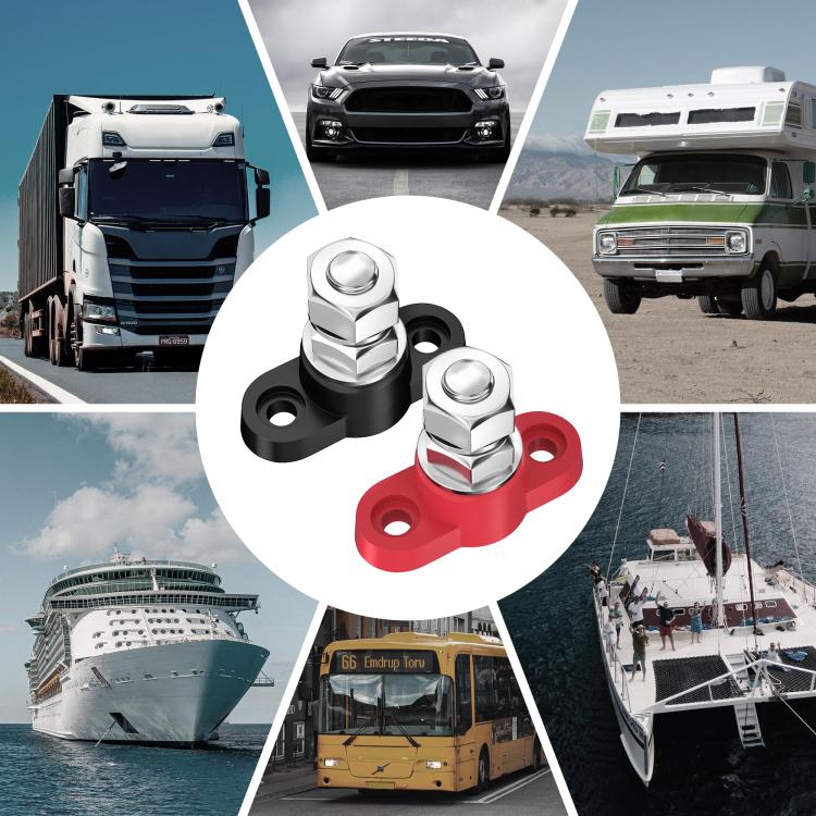 12V RV Yacht M10 Single Pole Battery Terminal, Color: Red by buy2fix