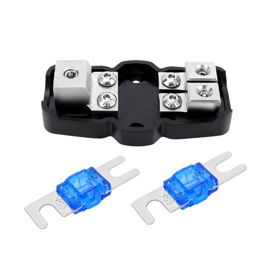 1 Out 2 Ways Car Audio Power Fuse Holder Car Fuse Distribution Block, Specifications: CP-5175 With Accessories by buy2fix