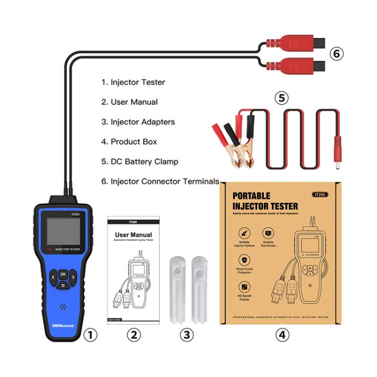 OBDResource 5V/12V Automotive Fuel Injector Custom Settings Dual Head Tester by OBDResource