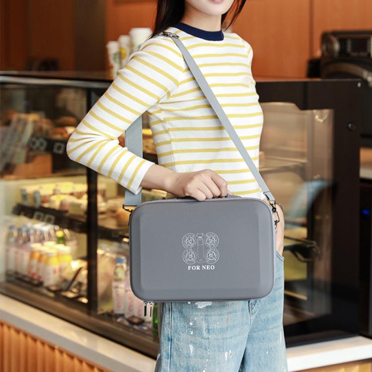 For DJI Neo Fly More Combo BKANO Storage Bag Hard Shell Shoulder Bag(Gray) - Cases & Bags by BKANO | Online Shopping UK | buy2fix