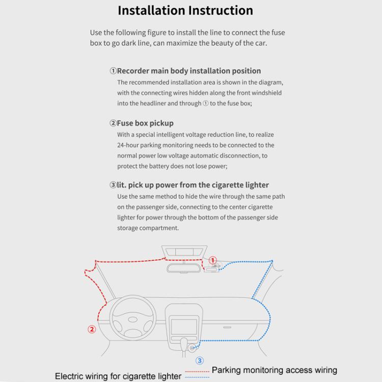 4K+1080P Driving Recorder Dual Front & Rear Recording WIFI Reversing Images(X16) by buy2fix