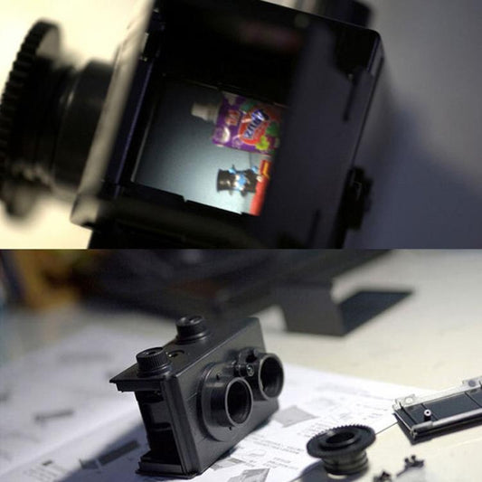 DIY Double Lens Assembly 35mm Film Camera Retro Nostalgic Double Reflection Film Camera(Black) by buy2fix