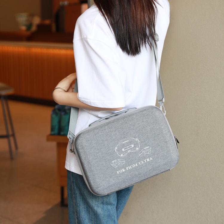 For PICO 4 Ultra BKANO P4U-001 VR Glasses Organizer Handheld Shoulder Bag(Black) by BKANO