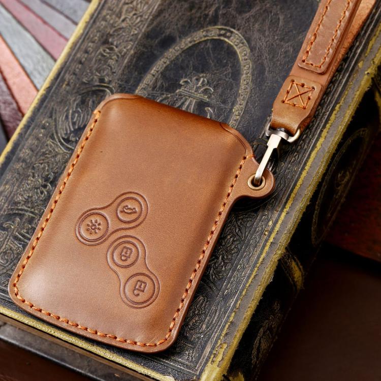 Hallmo For Renault Car Key Protective Cover Key Storage Bag, Color: C185 Brown by Hallmo