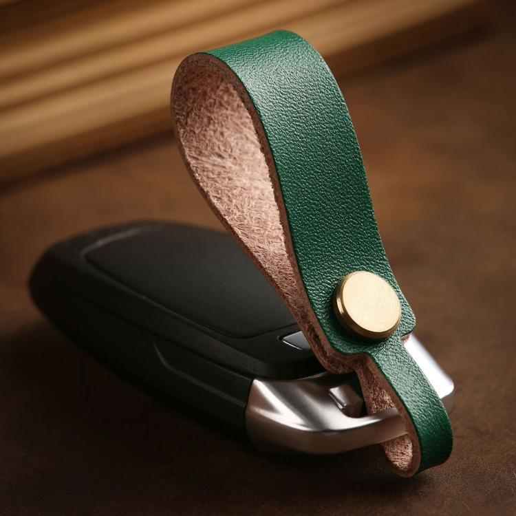 Hallmo Universal Cowhide Handmade Lanyard Keychain Car Remote Control Pendant(Brown) by Hallmo