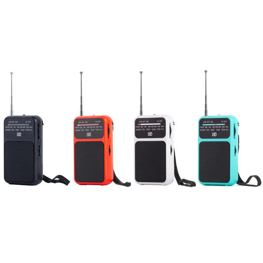 W-209 Mini Portable Rechargeable / Battery Dual-mode Powered Pointer FM Radio with Flashlight(Blue) - Radio Player by buy2fix | Online Shopping UK | buy2fix