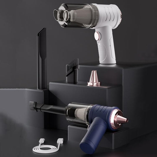 Mini Powerful Car Wireless Vacuum Cleaner Household Handheld Desktop Cleaner(White) by buy2fix