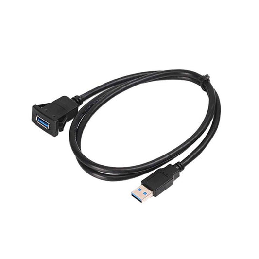 1m Square Snap-On USB3.0 Compatible 2.0 Car Boat Motorcycle Instrument Panel Extension Cable by buy2fix