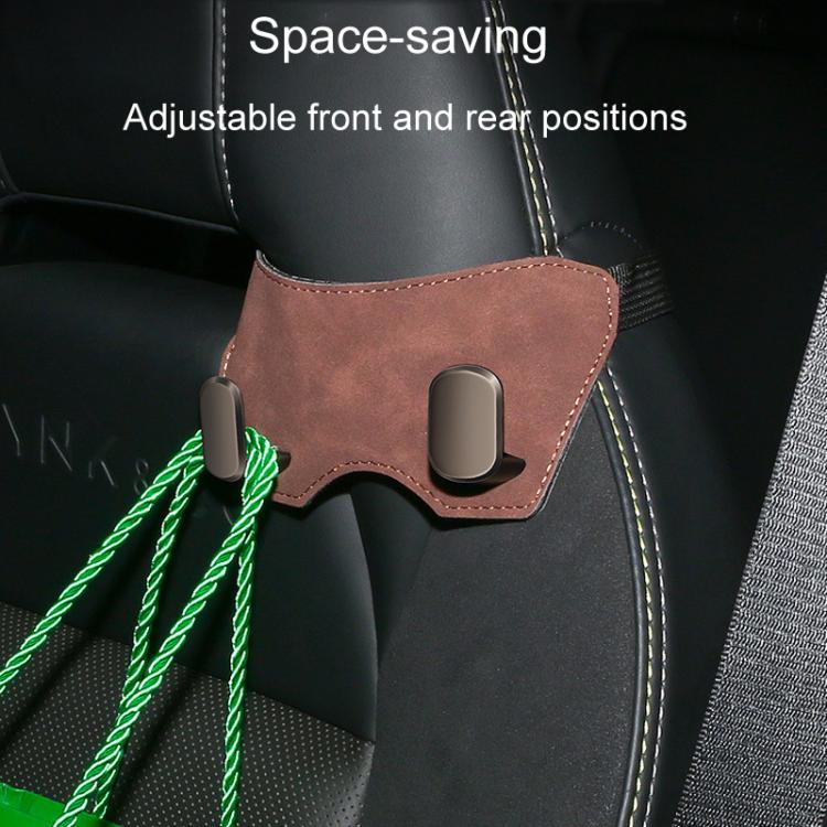 Car Sports Seats With One-Piece Headrests Furring Storage Metal Hooks(Gray) by buy2fix