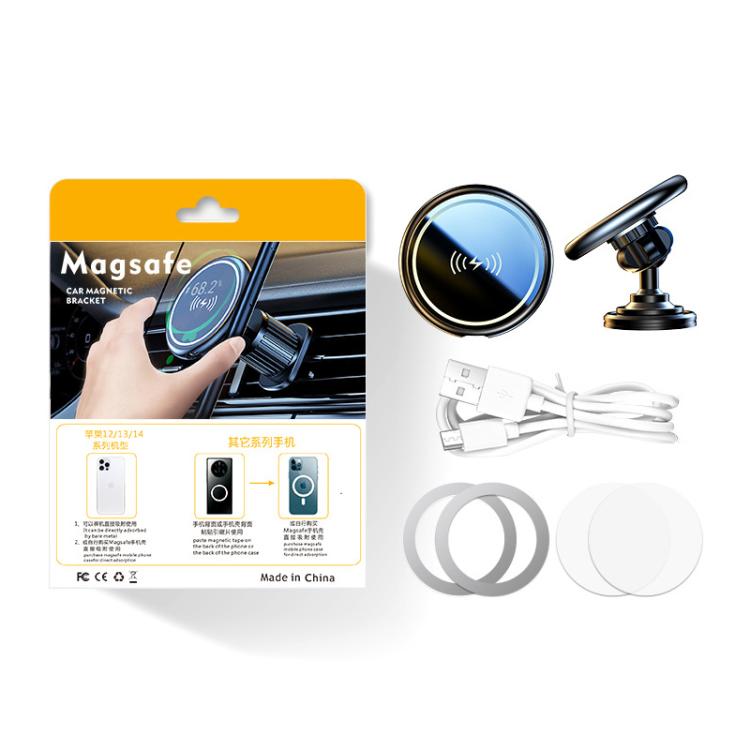 15W Car Magnetic Wireless Charging Phone Holder Alloy Base, Spec: Adhesive Silver by buy2fix