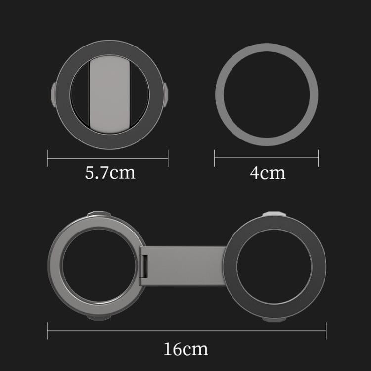 Foldable Double-sided Magnetic Phone Holder Gym Car Universal Stand, Spec: Mirror Type Silver - Desktop Holder by buy2fix | Online Shopping UK | buy2fix