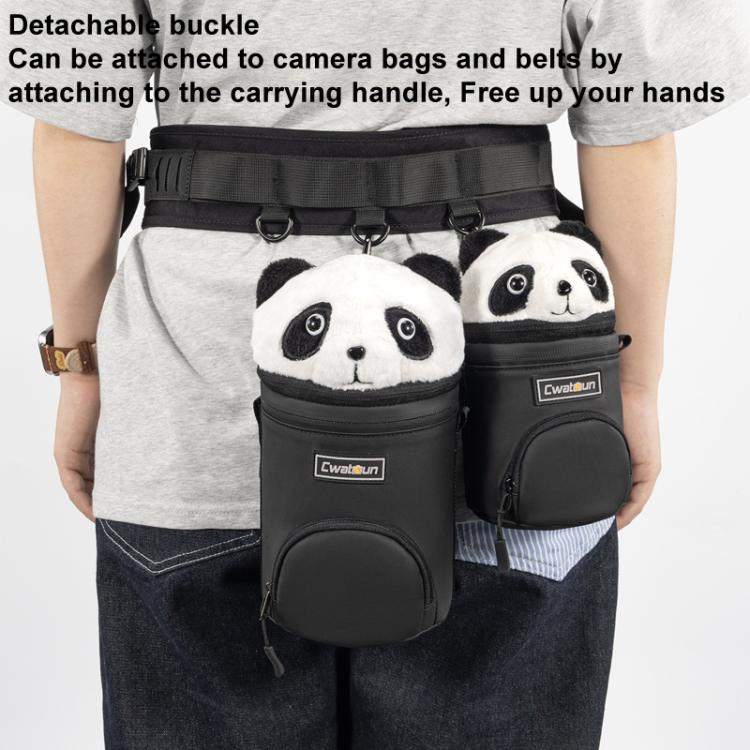 Cwatcun D162 Medium Camera Lens Cylinder Cartoon Panda Camera Lens Protective Cover - Lens Bag by Cwatcun | Online Shopping UK | buy2fix
