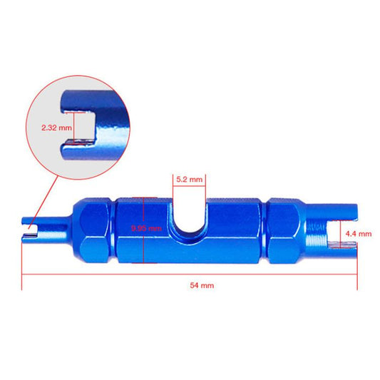 Aluminum Alloy American/French Bicycle Valve Core Removal Tool(Blue Hexagonal) - Maintenance tools by buy2fix | Online Shopping UK | buy2fix