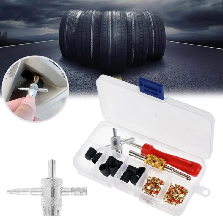 33pcs/Set Car Bicycle Tire Valve Core Installation Tool Repair Kit, Specifications: B - Maintenance tools by buy2fix | Online Shopping UK | buy2fix